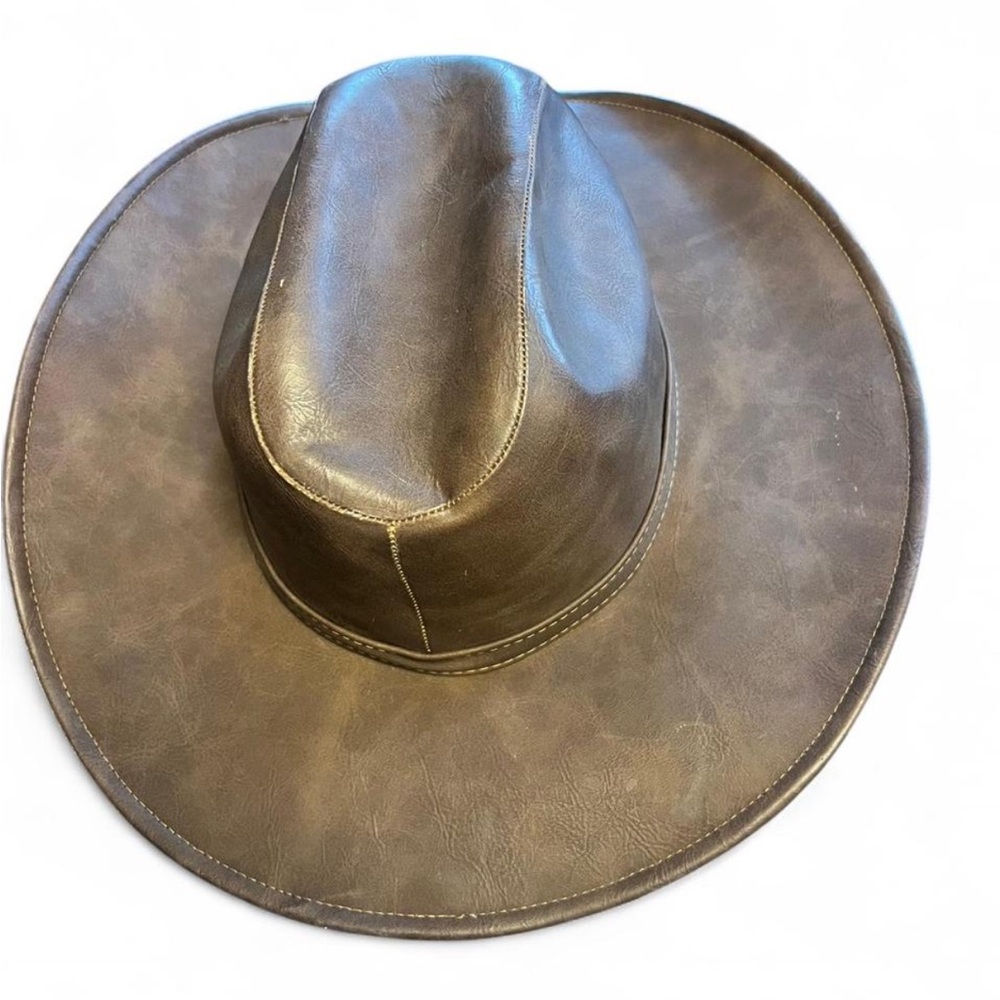 Men's Brown Leather Hat